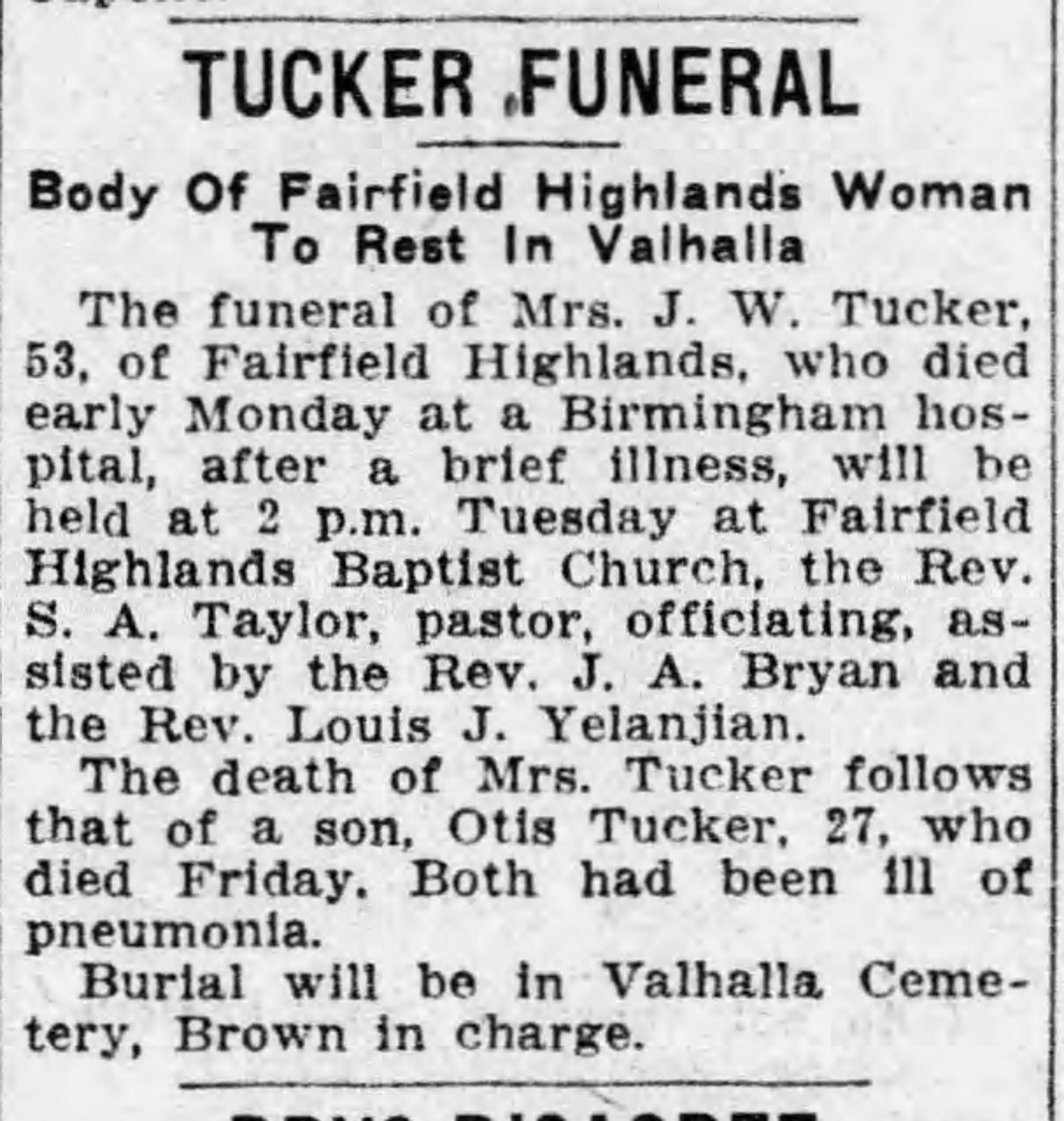 J.W. Tucker obituary